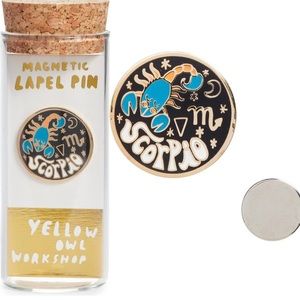 NWT Yellow Owl Workshop Scorpio Magnetic Lapel Pin